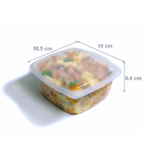 Barquette chaleur ONDIPACK PP 1500 g - 190x185x84 mm (x50)