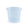 Pot rond PP 250 ml sans couvercle - ״ 101x48 mm - Cristal (x100)