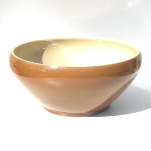 Plat grès Brun Ø 250x110 mm - Ecuelle bretonne - 3 L (Poterie Renault)