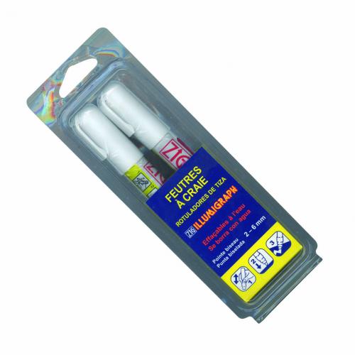 Feutre Craie Blanc pointe large 1 Feutre Craie Blanc pointe large