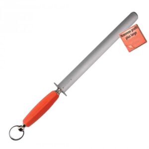 Fusil ovale extra-large 28 cm manche Orange - Taillage extra-fin (Fischer)