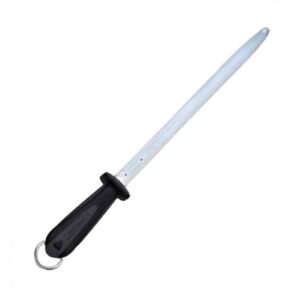 Fusil ovale 30 cm manche Bi-matière Noir - Taillage fin (Fischer)