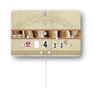 Etiquette : Fournil neutre - 7x10 cm (avec roulettes & pique inox)