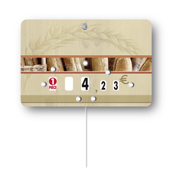 Etiquette : Fournil neutre - 7x10 cm (avec roulettes & pique inox) 1 Etiquette : Fournil neutre - 7x10 cm (avec roulettes & pique inox)