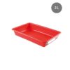 Bac Plat PEHD HACCP Rouge 3 L - 347x230x70 mm (Gilac)