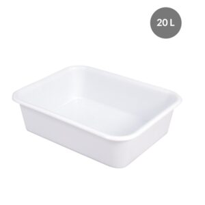 Bac à Diviseuse PEHD Blanc 20 L - 530x410x140 mm (Gilac)