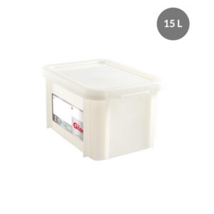 Bac & Couvercle HACCP PEHD Blanc 15 L - 400x300x228 mm (Gilac)