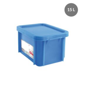 Bac & Couvercle HACCP PEHD Bleu 15 L - 400x300x228 mm (Gilac)