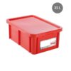 Bac & Couvercle HACCP PEHD Rouge 35 L - 600x400x230 mm (Gilac)