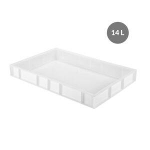 Caisse à Pâton PEHD Blanc 14 L - 600x400x80 mm (Gilac)