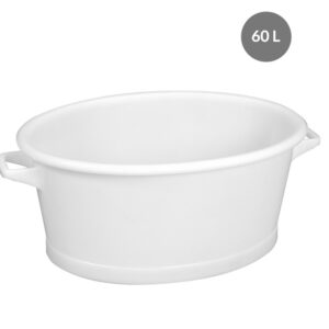 Baquet 60 L PEBD Blanc - 740x475x286 mm (Gilac)