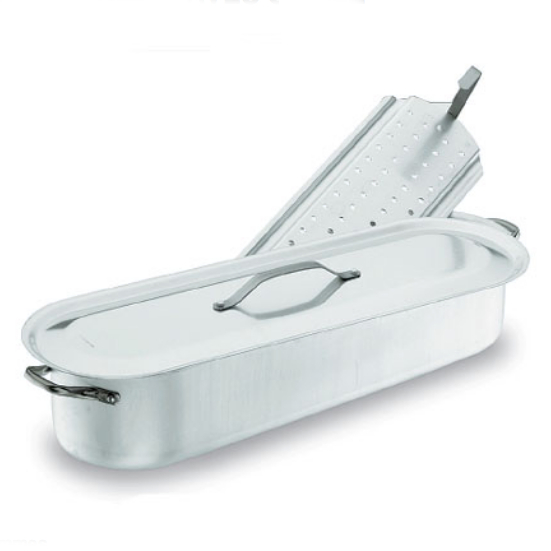 Poissonniטre Aluminium avec grille 700x220x208 mm - 14,00 L 1 Poissonniטre Aluminium avec grille 700x220x208 mm - 14,00 L