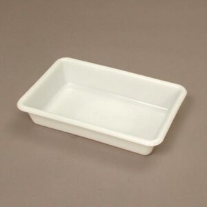 Bac Plat PEHD Blanc 3 L - 347x230x70 mm (Gilac)