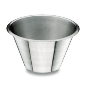 Bassine pâtissière Inox conique à fond plat Ø 130x61 mm - 0,55 L