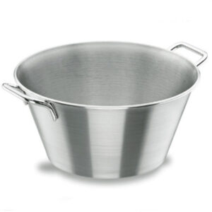 Bassine pגtissiטre Inox conique א fond plat 2 anses ״ 360x160 mm - 11,00 L