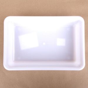 Bac Plat PEHD Blanc 8 L - 485x335x75 mm (Gilac)