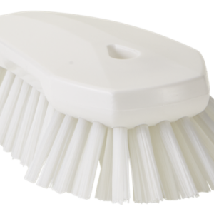 Brosse papillon à main fibre extra dure 250x120x60 mm - Blanc