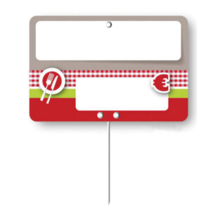 Etiquette : Olga neutre - 7x10 cm (pique inox)