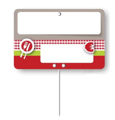 Etiquette : Olga neutre - 8x12 cm (pique inox) 1 Etiquette : Olga neutre - 8x12 cm (pique inox)