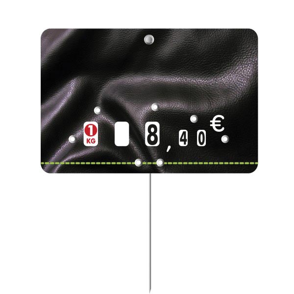 Etiquette : Presto neutre - 8x12 cm (avec roulettes & pique inox) 1 Etiquette : Presto neutre - 8x12 cm (avec roulettes & pique inox)