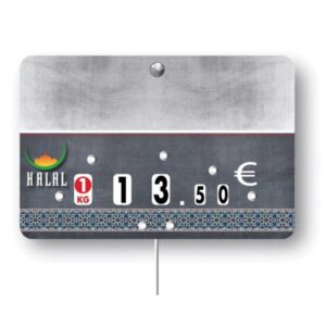 Etiquette : Harissa neutre - 7x10 cm (avec roulettes & pique inox)