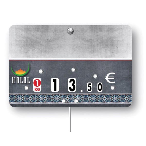 Etiquette : Harissa neutre - 7x10 cm (avec roulettes & pique inox) 1 Etiquette : Harissa neutre - 7x10 cm (avec roulettes & pique inox)