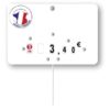 Etiquette : Produit franחais neutre - 8x12 cm (avec roulettes & pique inox)