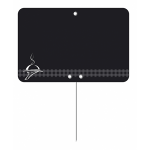 Etiquette : Noire neutre dיcor Charcuterie Traiteur - 8x12 cm (pique inox)