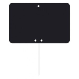 Etiquette : Noire neutre - 6x8 cm (pique inox)