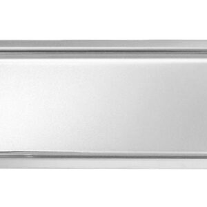Plat Inox 420x180x15 mm - Vitrine Inox 18/10 (pans coupés)