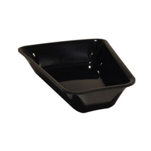 Plat Plexi noir - 265x122x50 mm - Angle arrondi 22,5°