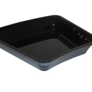 Plat Plexi noir - 265x220x50 mm - Angle arrondi 22,5°