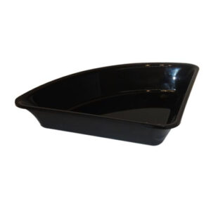 Plat Plexi noir - 350x265x80 mm - Angle arrondi 90°