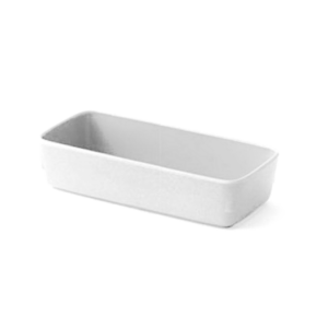 Plat mélamine blanc - 155x70x35 mm