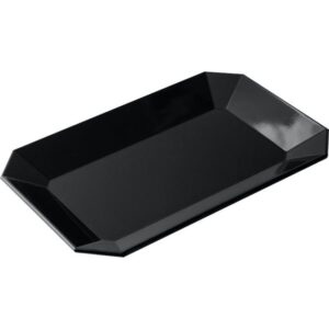 Plat mélamine noir - 310x200x30 mm (pans coupés)