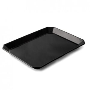 Plat mélamine noir - 400x300x30 mm (pans coupés)