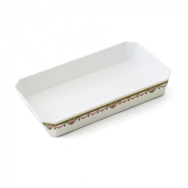 Plat mélamine pompadour - 260x142x45 mm 1 Plat mélamine pompadour - 260x142x45 mm