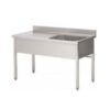 1200x700x880 mm - 1 Cuve de 500x500x300 mm - Plonge sur pieds + 1 égouttoir à gauche