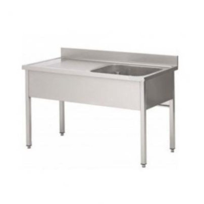 1600x800x880 mm - 1 Cuve de 800x600x400 mm - Plonge sur pieds + 1 égouttoir à gauche 1 1600x800x880 mm - 1 Cuve de 800x600x400 mm - Plonge sur pieds + 1 égouttoir à gauche