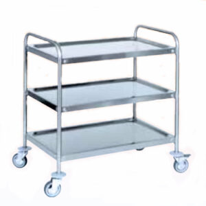Desserte inox sur roues 3 Niveaux - 830x530x940 mm
