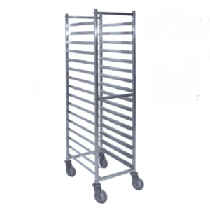 Chariot-Echelle pour plaque 600x400 mm - 20 niveaux - Espacement 75 mm - 680x530x1780 mm