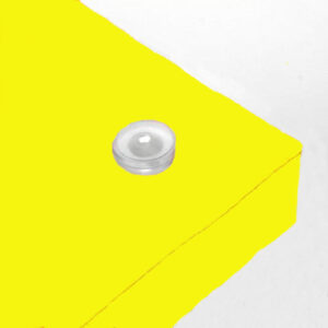 Planche poly HACCP 600x400x20 mm HD 500 sur patin - Jaune