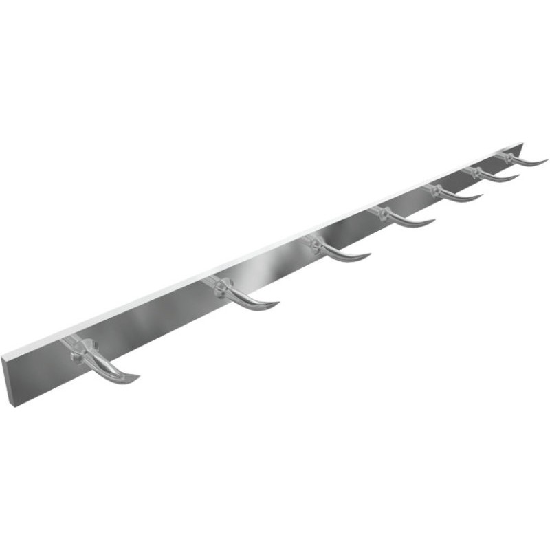 Barre inox 7 dents au mטtre, section 40x8 mm, polie 4 faces 1 Barre inox 7 dents au mטtre, section 40x8 mm, polie 4 faces