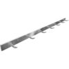 Barre inox 6 dents au mטtre, section 50x10 mm, polie 4 faces
