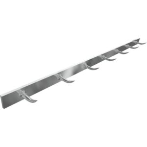 Barre inox 6 dents au mטtre, section 50x10 mm, polie 4 faces