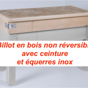 Billot non reversible avec ceinture & équerre - 1500x600x200 mm