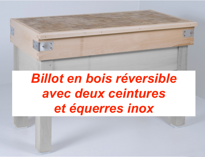 800x600x200 mm - Billot reversible avec 2 ceintures & équerre 1 800x600x200 mm - Billot reversible avec 2 ceintures & équerre