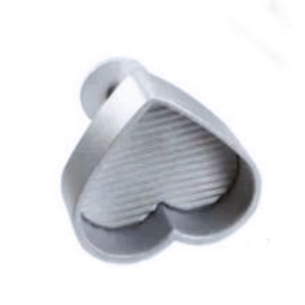 Steaker Alu forme Coeur - 105x75 mm 1 Steaker Alu forme Coeur - 105x75 mm