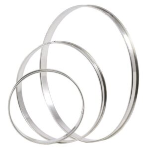 Cercle א tarte 2 bords roulיs en Inox - ״ 240x20 mm