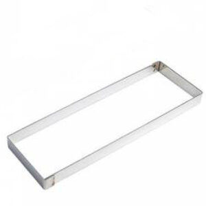 Cadre rectangulaire inox pour flan - 350x110x25 mm